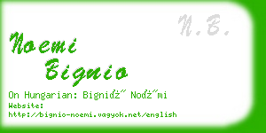 noemi bignio business card